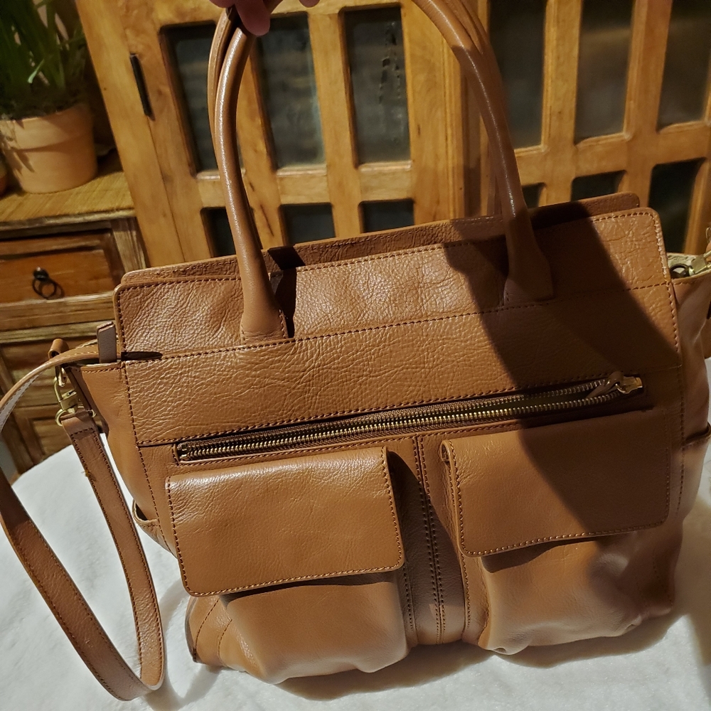 Halogen crossbody leather bag
